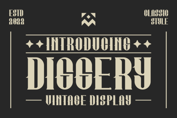 Diggery: A Vintage-Style Display Font for Bold Brand Identities