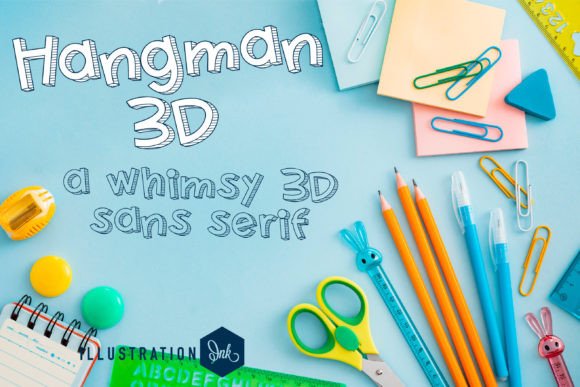 Hangman 3d: A Quirky Display Font for Editorial Design