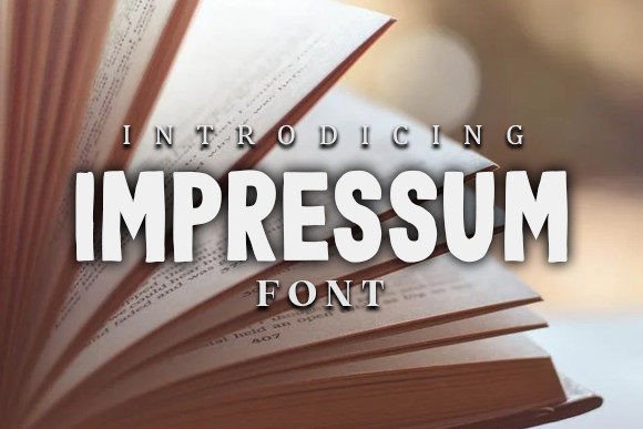 Impressum: A Clean Display Font for Modern Web Design