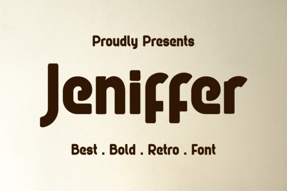 Jeniffer: A Bold Retro Display Font for Brand Identity