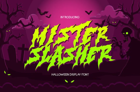 Mister Slasher: A Bold Display Font for Spooky Editorial Design