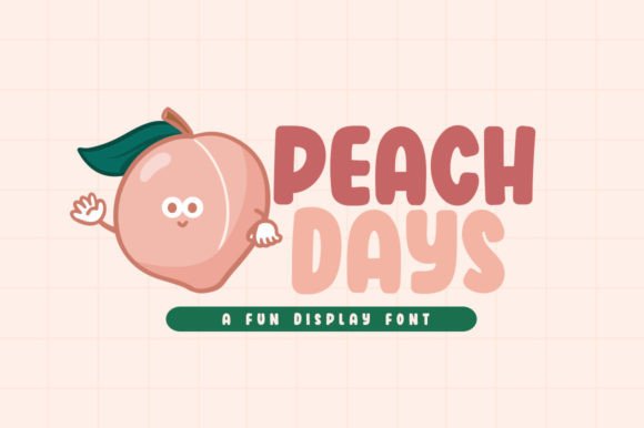 Peach Days: A Playful Display Font for Your Brand