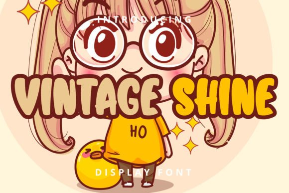 Vintage Shine: A Jolly Display Font for Makers